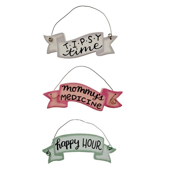 ($2) Happy Hour Bottle Tags - Mommy's Medicine - Picture 3 of 4